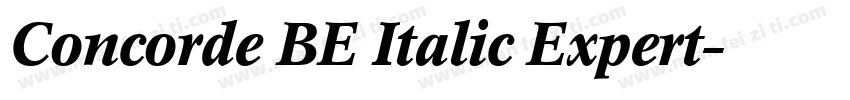 Concorde BE Italic Expert字体转换